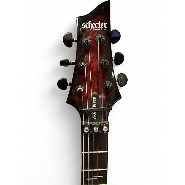 Used Schecter Guitar Research Omen Elite 6 Red Solid Body Electric Guitar