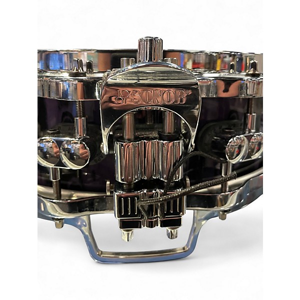 Used SONOR 14X4 SQ2 MAPLE MEDIUM Violet Tribal Drum
