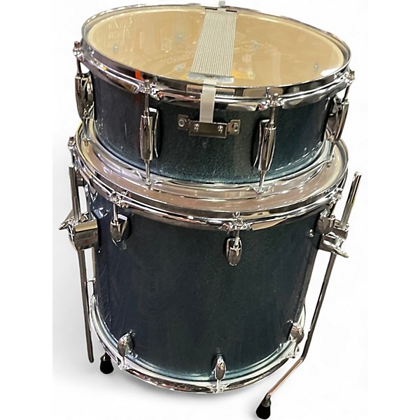 Used Gretsch Drums 5 Piece Energy Blue Sparkle Drum Kit