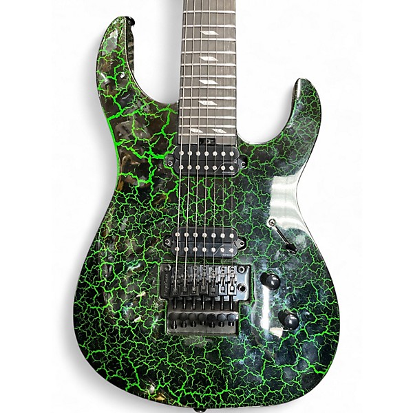 Used Legator N7FR NINJA GREEN CRACKLE Solid Body Electric Guitar