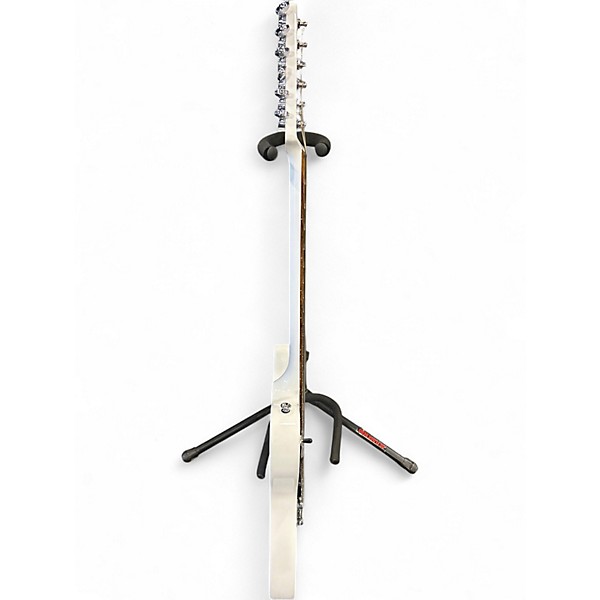 Used Fender JA90 Jim Adkins Thinline Telecaster Arctic White Hollow Body Electric Guitar