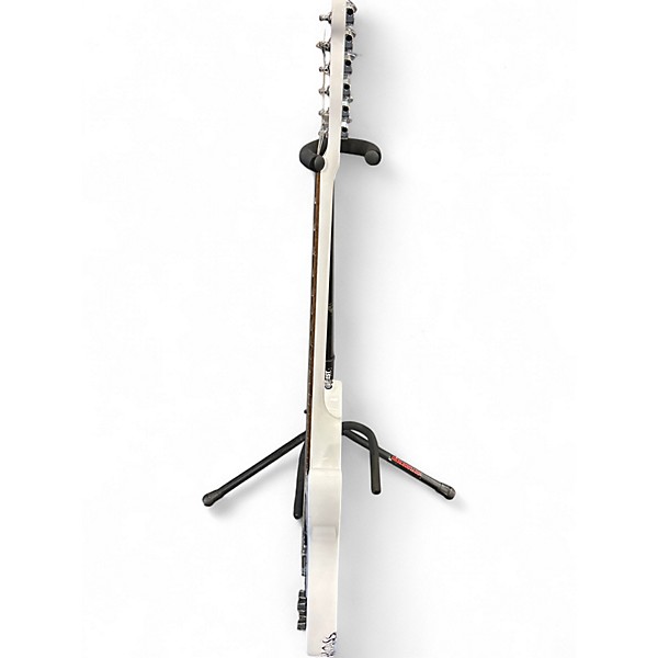 Used Fender JA90 Jim Adkins Thinline Telecaster Arctic White Hollow Body Electric Guitar