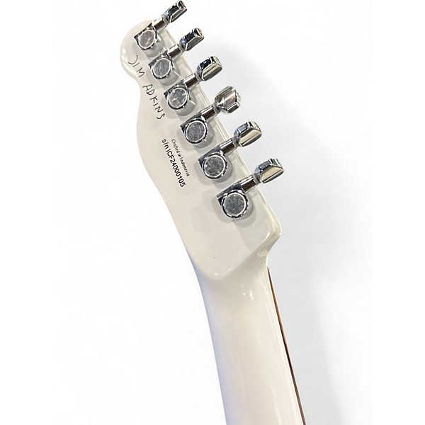 Used Fender JA90 Jim Adkins Thinline Telecaster Arctic White Hollow Body Electric Guitar