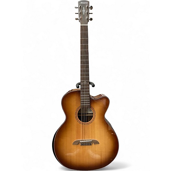 Used Alvarez ABT710 Baritone Artist Series Shadow Burst Acoustic Electric Guitar