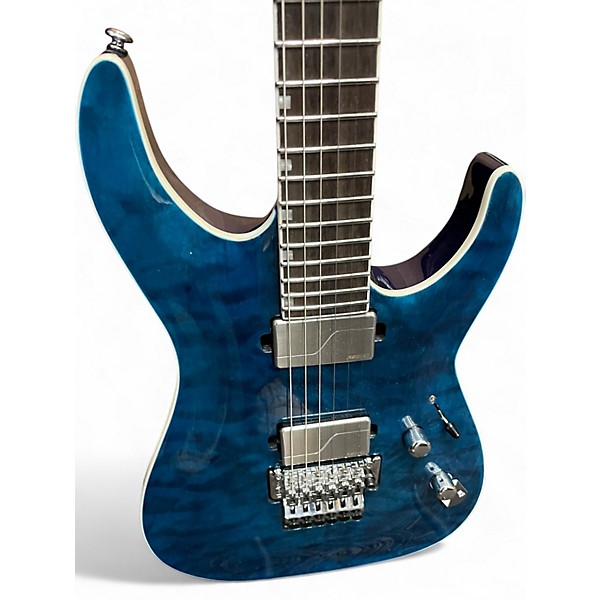 Used ESP LTD MH1000 Deluxe Blue Solid Body Electric Guitar