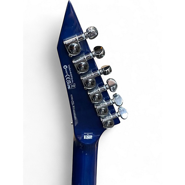 Used ESP LTD MH1000 Deluxe Blue Solid Body Electric Guitar