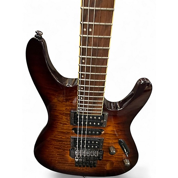 Used Ibanez S670QM Dragon Eye Burst Solid Body Electric Guitar