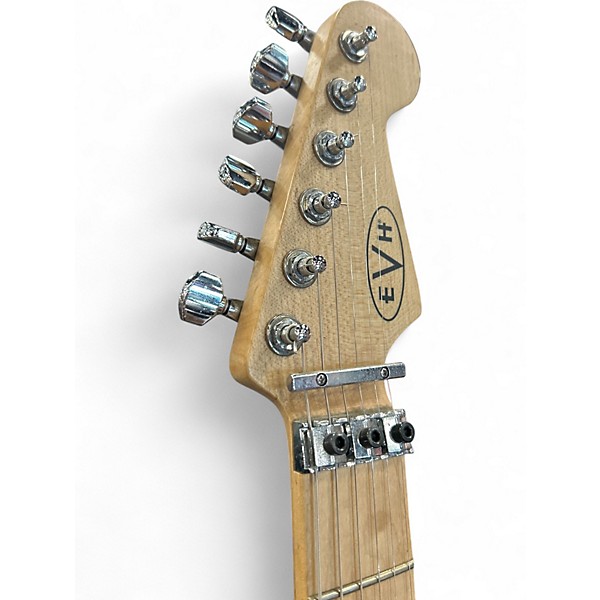 Used EVH Striped Series Red, Black & White Solid Body Electric Guitar