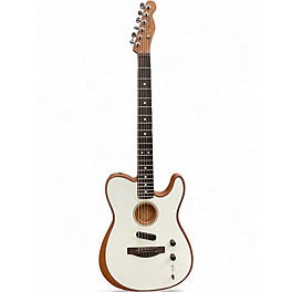 Used 2022 Fender Acoustasonic Player Telecaster Alpine White Acoustic Electric Guitar