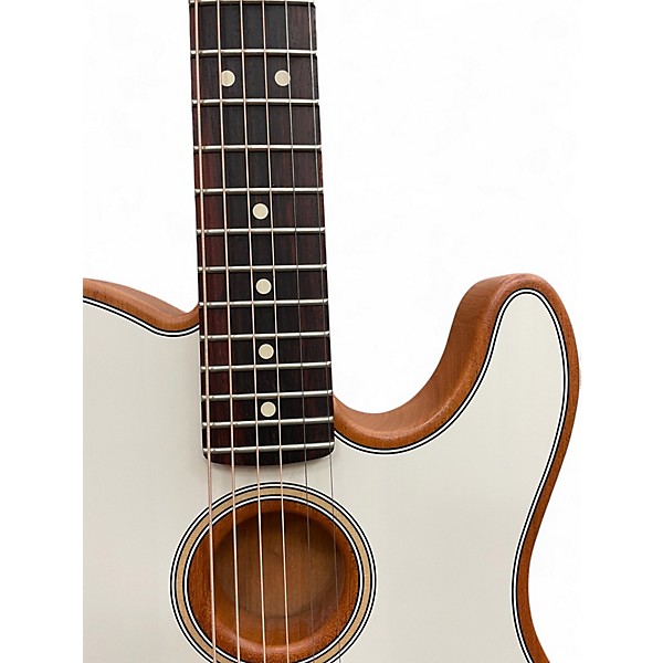 Used 2022 Fender Acoustasonic Player Telecaster Alpine White Acoustic Electric Guitar