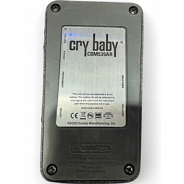Used Dunlop CBM535AR MINI CRY BABY WAH Effect Pedal