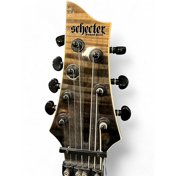 Used Schecter Guitar Research SLS Elite LH 7 String Trans Green Solid Body Electric Guitar