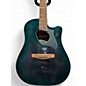 Used Ibanez GA35FMTCE Flamed Maple Top Classical Acoustic-Electri Emerald Green Acoustic Guitar