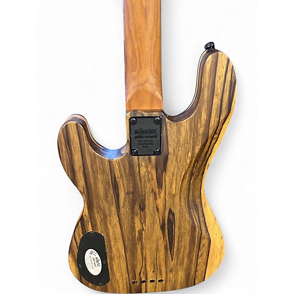 Used Schecter Guitar Research Model T 2832 EXOTIC BLACK LIMBA Natural Electric Bass Guitar