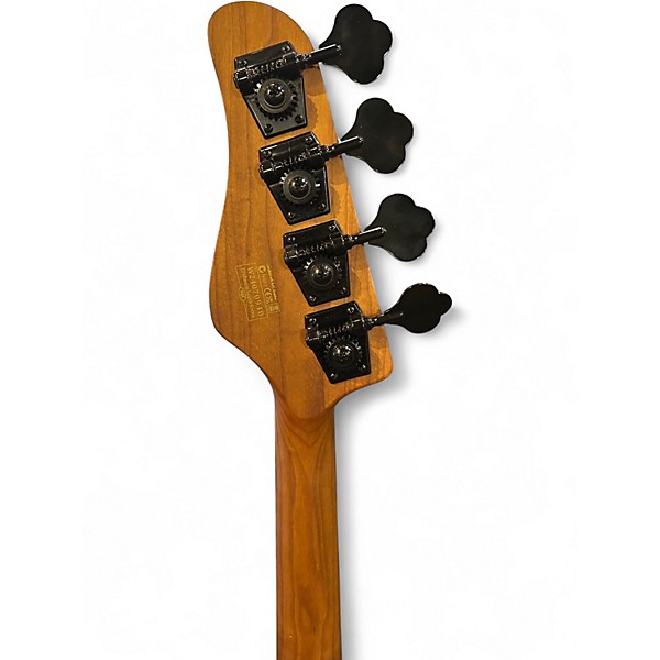 Used Schecter Guitar Research Model T 2832 EXOTIC BLACK LIMBA Natural Electric Bass Guitar