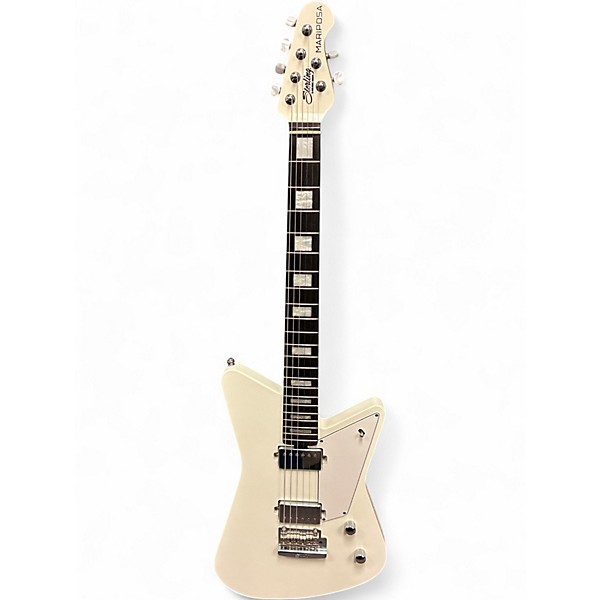 Used Sterling by Music Man Mariposa White Solid Body Electric Guitar
