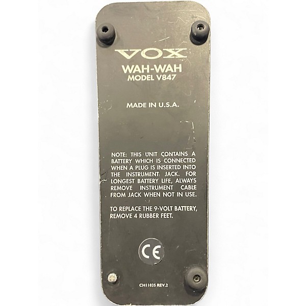 Used VOX V847 Reissue Wah Effect Pedal