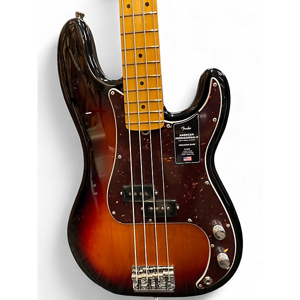 Used Fender AMERICAN PRO II PRECISION BASS 3 Tone Sunburst Electric Bass Guitar