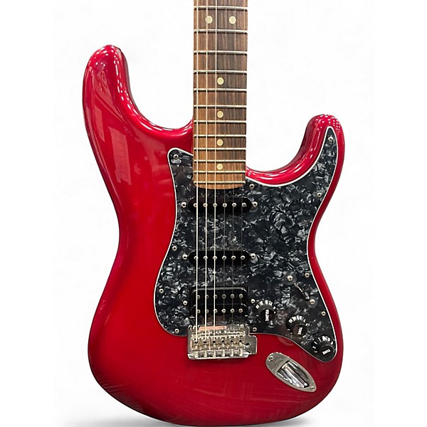 Used Fender Special Edition Player Stratocaster HSS Candy Red Burst Solid Body Electric Guitar