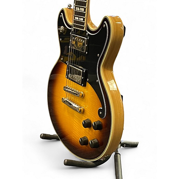 Used D'Angelico Deluxe Series Brighton Vintage Sunburst Solid Body Electric Guitar