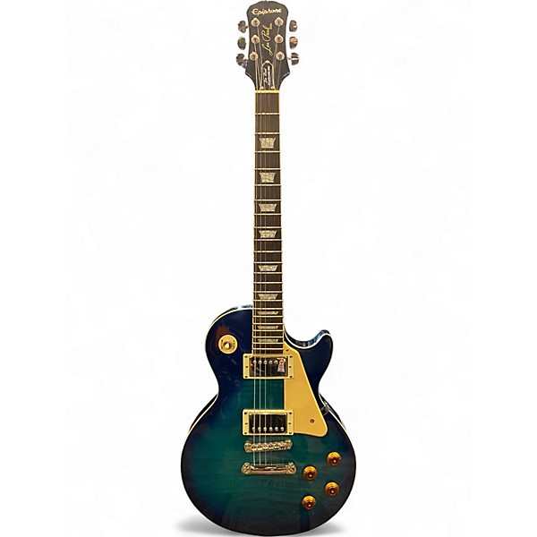 Used Epiphone Les Paul Standard Pro Trans Blue Solid Body Electric Guitar