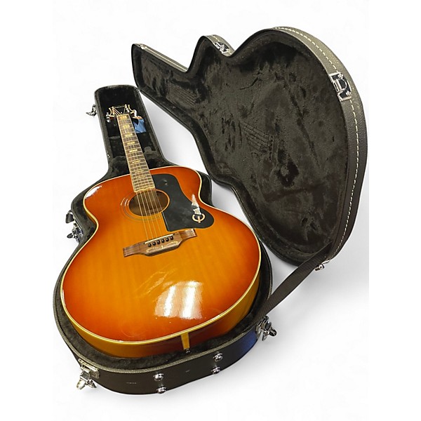 Vintage 1980s Epiphone FT570SB SUNBURST Acoustic Guitar