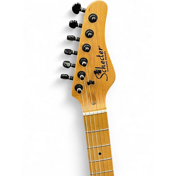 Used Schecter diamond series monster black Solid Body Electric Guitar