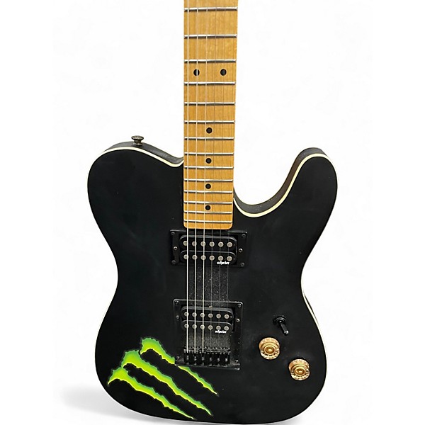 Used Schecter diamond series monster black Solid Body Electric Guitar