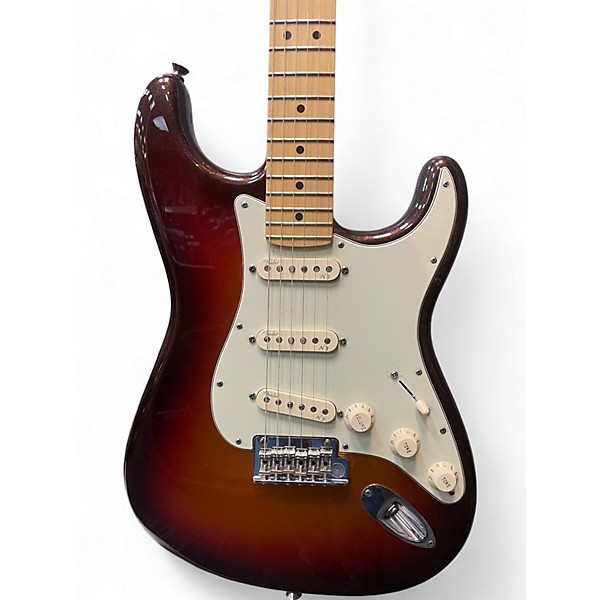 Used 2013 Fender American Deluxe Stratocaster Plus MYSTIC 3 COLOR SUNBURST Solid Body Electric Guitar