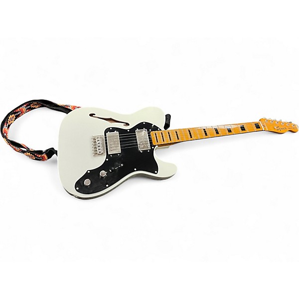 Used Squier Classic Vibe 70s Thinline Telecaster Olympic White Hollow Body Electric Guitar