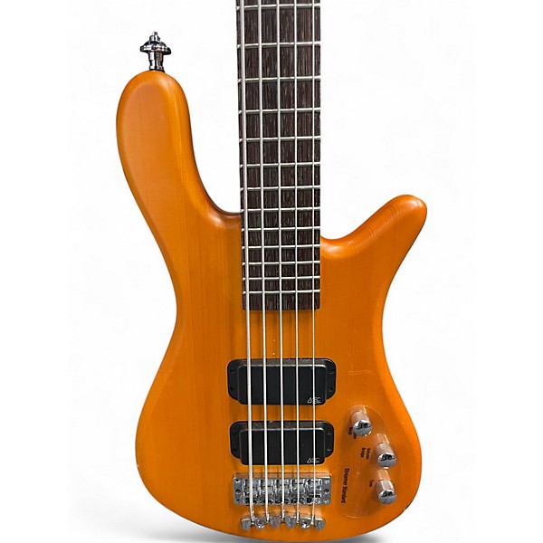 Used RockBass by Warwick Streamer Standard 5 Amber Electric Bass Guitar