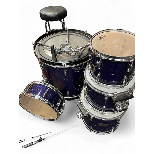 Used Pearl 5 Piece Export Purple Drum Kit