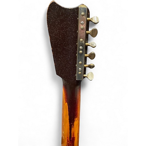 Vintage 1960s Silvertone 1457 Cherry Sunburst Solid Body Electric Guitar