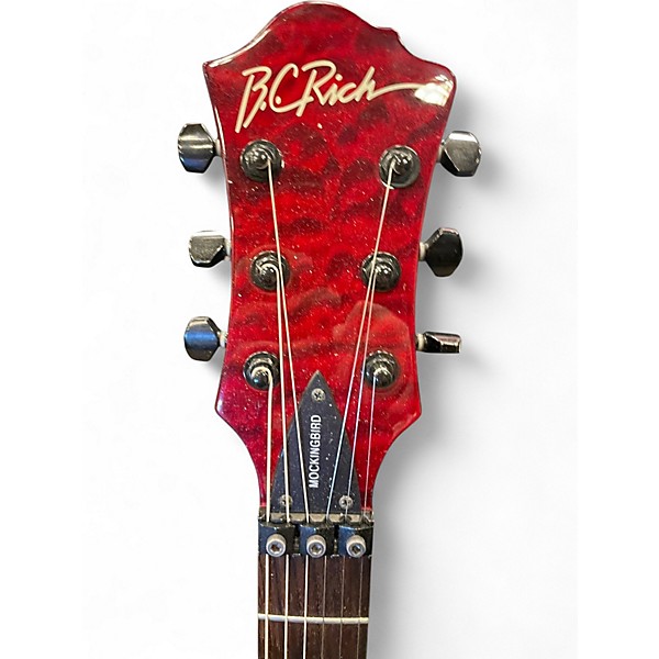 Used B.C. Rich Mockingbird STC TRANSPARENT RED Solid Body Electric Guitar