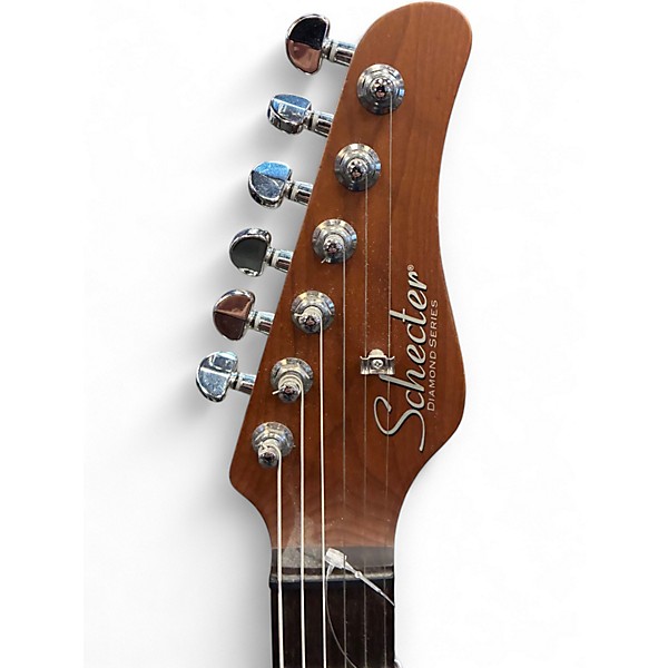 Used Schecter Guitar Research diamond series Nick Johnson Seafoam Green Solid Body Electric Guitar