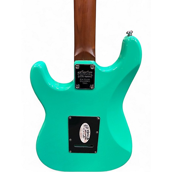 Used Schecter Guitar Research diamond series Nick Johnson Seafoam Green Solid Body Electric Guitar