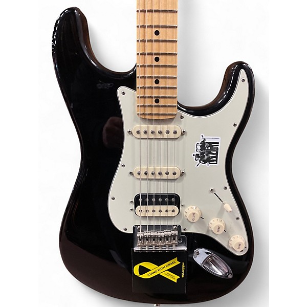 Used Fender American Professional Standard Stratocaster HSS Black Solid Body Electric Guitar