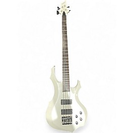 Used Grassroots G-FR-58B PEARL WHITE Electric Bass Guitar