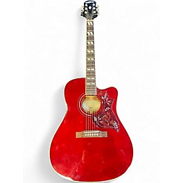 Used Epiphone Hummingbird EC Wine Red Acoustic Electric Guitar