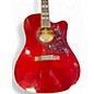 Used Epiphone Hummingbird EC Wine Red Acoustic Electric Guitar