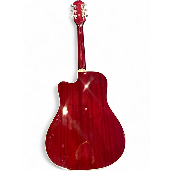 Used Epiphone Hummingbird EC Wine Red Acoustic Electric Guitar