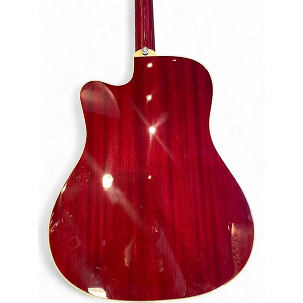Used Epiphone Hummingbird EC Wine Red Acoustic Electric Guitar