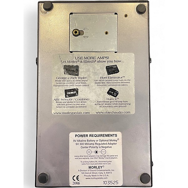 Used Morley Steve Vai Bad Horsie 2 Contour Wah Effect Pedal