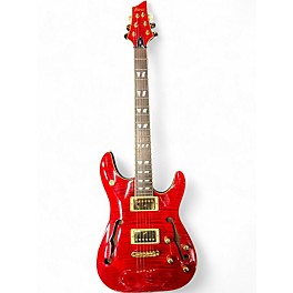 Used Schecter Guitar Research C/SH-12 Candy Apple Red Hollow Body Electric Guitar