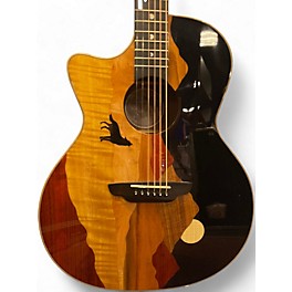 Used Luna vista wolf Low Gloss Chocolate Acoustic Electric Guitar
