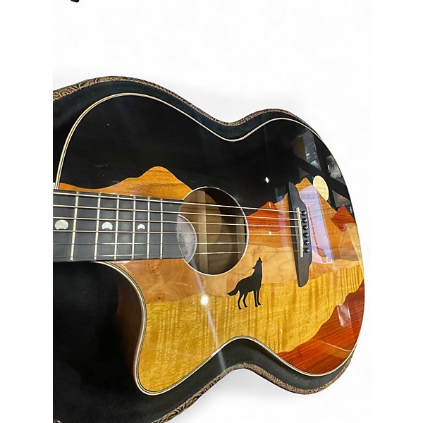 Used Luna vista wolf Low Gloss Chocolate Acoustic Electric Guitar