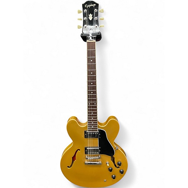 Used Epiphone ES335-IG Metalic Yellow Hollow Body Electric Guitar