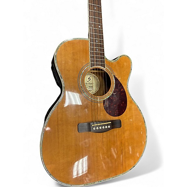 Used Greg Bennett Design by Samick OM 8CE Natural Acoustic Electric Guitar