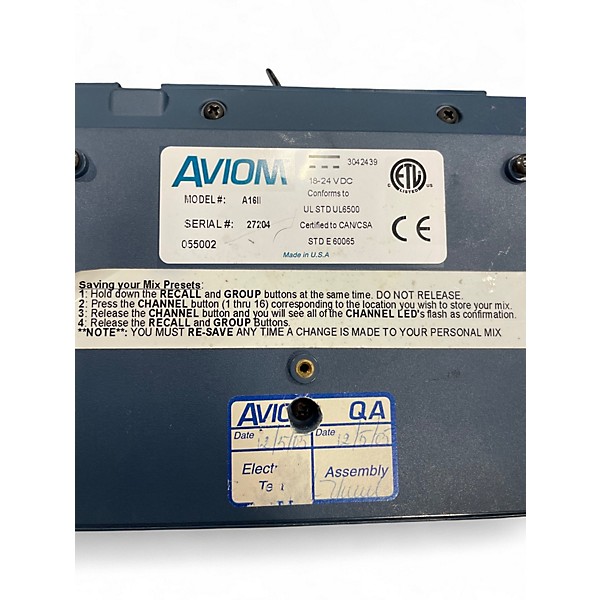Used Aviom A16 II Headphone Amp