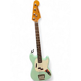 Used Squier Vintage Modified Mustang Bass Green Electric Bass Guitar